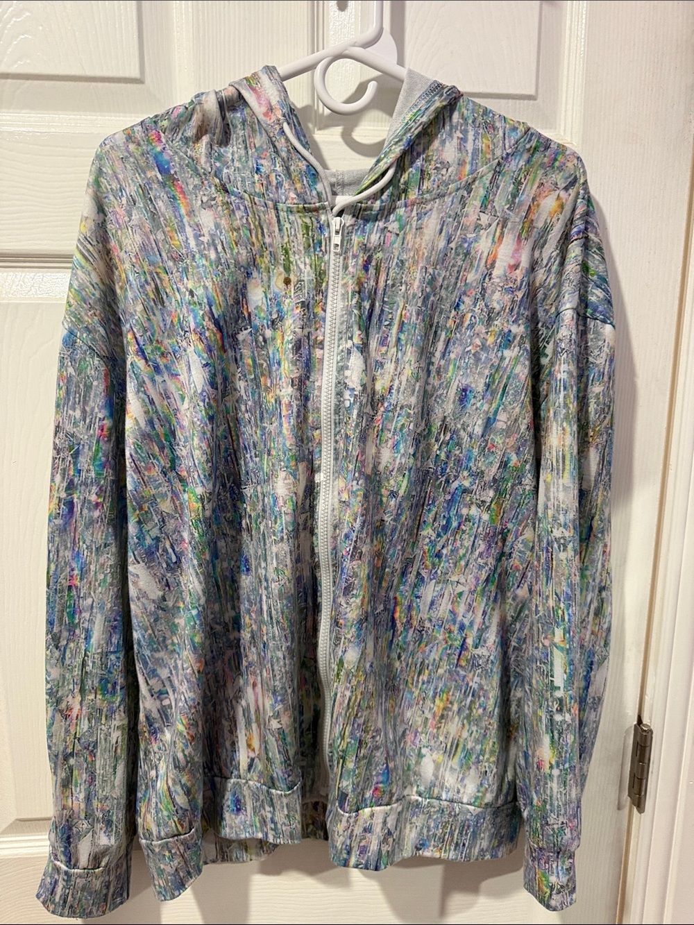 Multicolor Hooded Zip Jacket - Lightweight Women's Coat